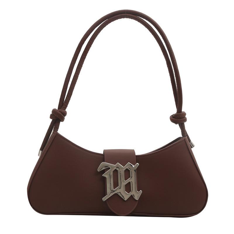 

Chic Summer Shoulder Bag For Women 2024 Trendy Street Style Pu Leather Handbag коричневий