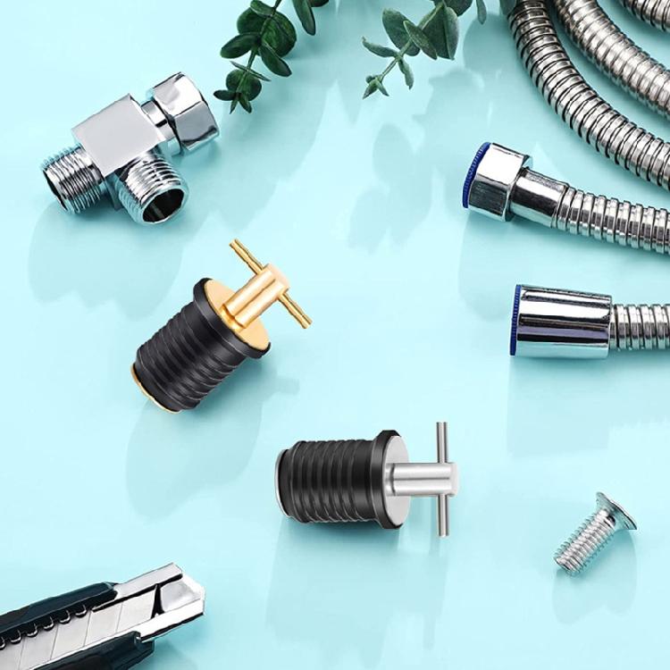2 Pcs Kayak Drain Plug Rubber Scupper Plugs Drain Stopper T-Handle Drain Plug