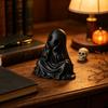 White Black Ghost Figures 3D Printed Halloween Figurine, Cute Chin-Resting Spooky Desk Decor, Decorative Accents Funny Ornament for Home Party