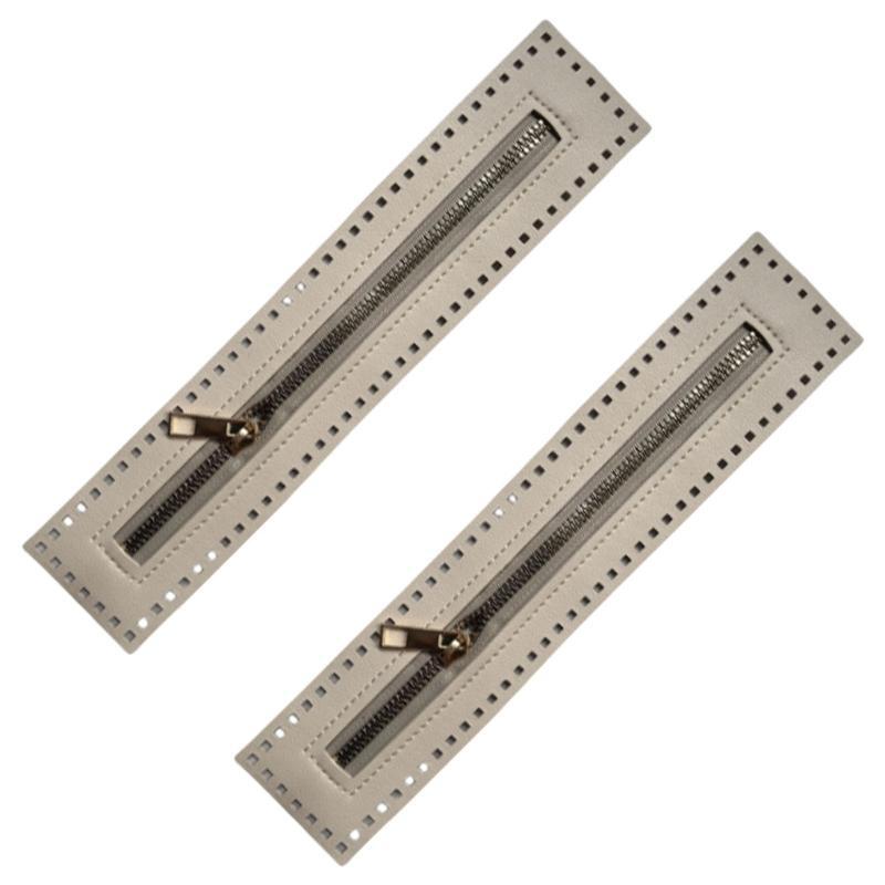  2Pcs Zips for Sewing Close-end Zips Fasteners Metal Zippers Fasteners Bag Zips