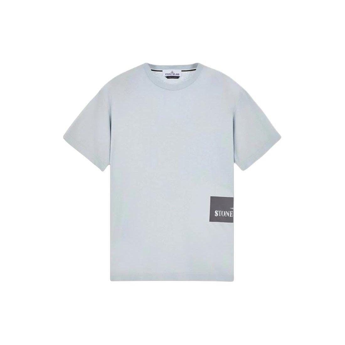 STONE ISLAND Мужская футболка с коротким рукавом и круглым вырезом с принтом в виде буквенного значка топы синий 801522044-V0092 S 13680₽