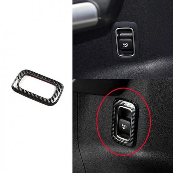 Carbon Fiber Steel Back Door Tailgate Switch Cover Trim - For Benz GLA