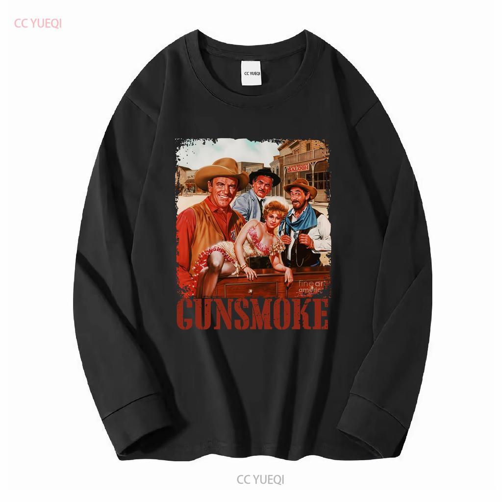 Gunsmoke American Tv Show Retro T Shirt New vintage Washed fashion designer clothes Slightly Comfortable Top For Everyday Wear