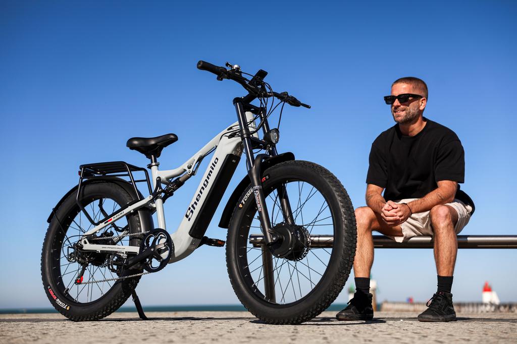 Shengmilo S600 Electric Bicycle 1000W*2 Motors 48V 17.5AH Battery 90km Range 26*3.0 Inch Fat Tire E-bike