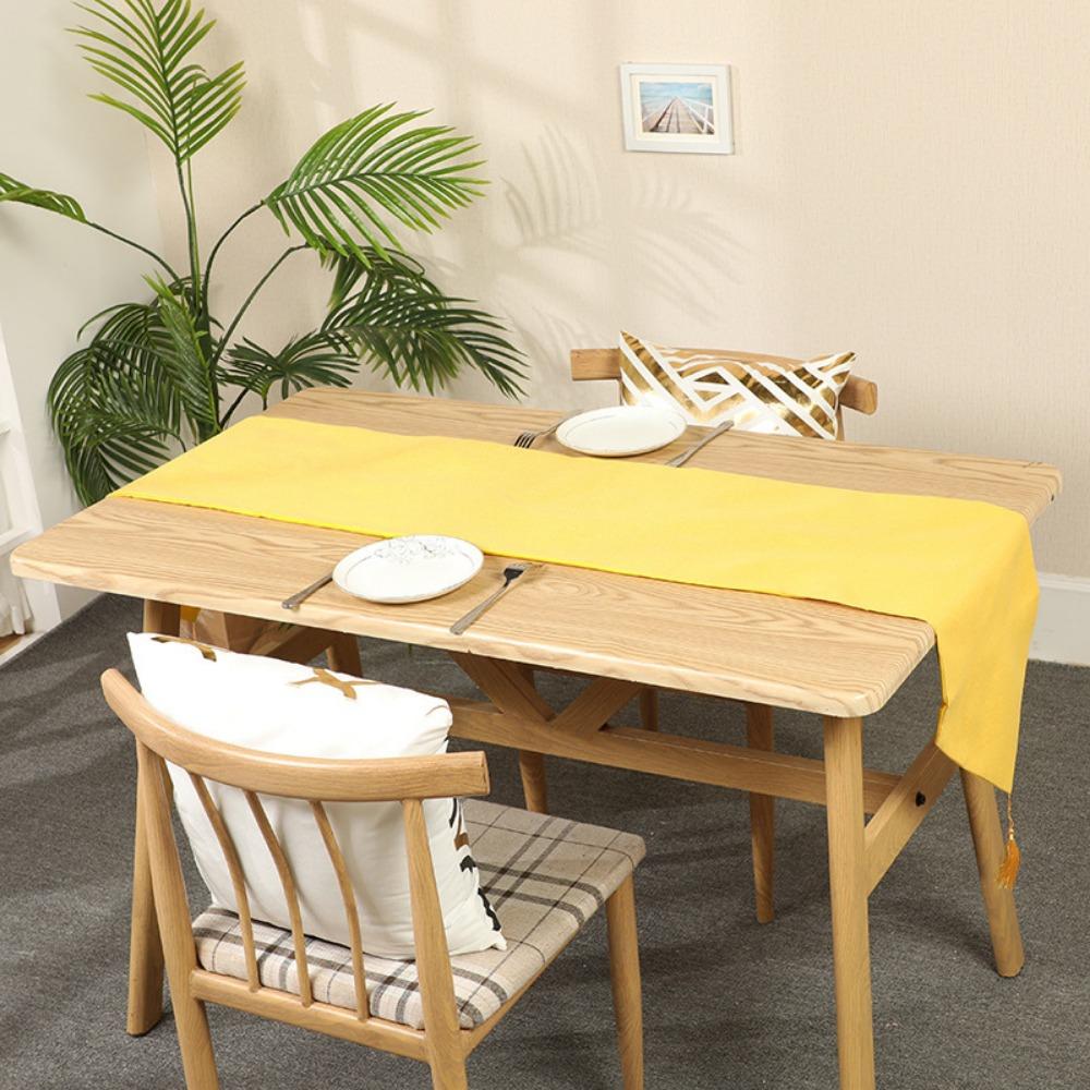 2 buc Steagul de masă de culoare solidă I Pânză decorativă Masă de sufragerie nordică Față de masă lungă Față de masă din praf Steagul chinezesc pentru ceai