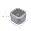 WestKaiba 6-Piece Set Tin Can Mini Box with Lid, Silver, Transparent, Square Container for Small Items, Storage, Sundries, Silver