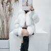 Fashion Sheepskin Coat Genuine Womens Fox Fur Winter