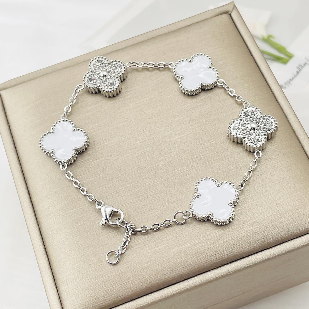 15mm Fashion Clover Reversible Bracelet Women Shell Tide Personalised Design Bracelet