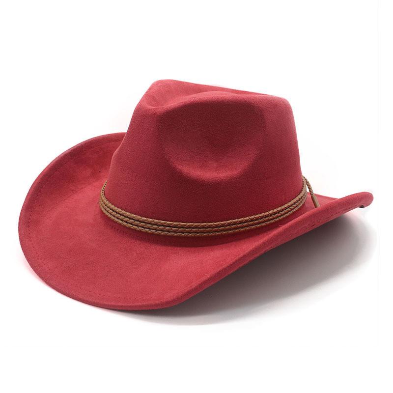 Ethnic Style Suede Felt Dress Hat With Wide Brim For Men Women Autumn Winter
