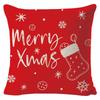 New Christmas Linen Pillow Cover Simple Sofa Pillow Home Printed Cushion Cover