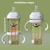 Infant Feeding Bottle Accessory with Secure Grip Handle, Child Friendly Bottle Holder Attachments