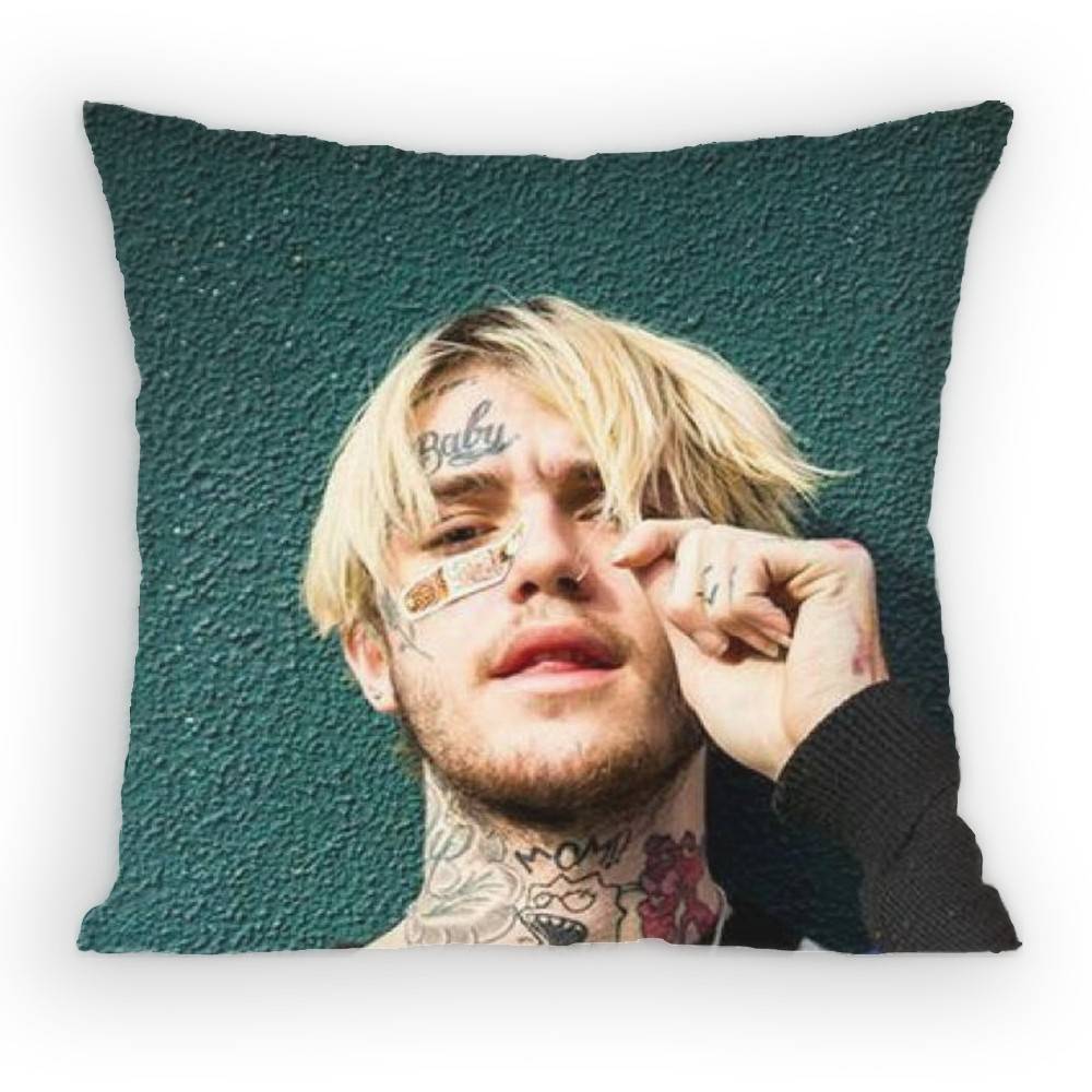 Rapper LLil Peep Hellboy Pillow Case Antidustmite Pillowcase Invisible zipper silky short plush Sofa cushion cover