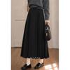 Lu Xiangnan French Vintage Pleated A-Line Midi Skirt