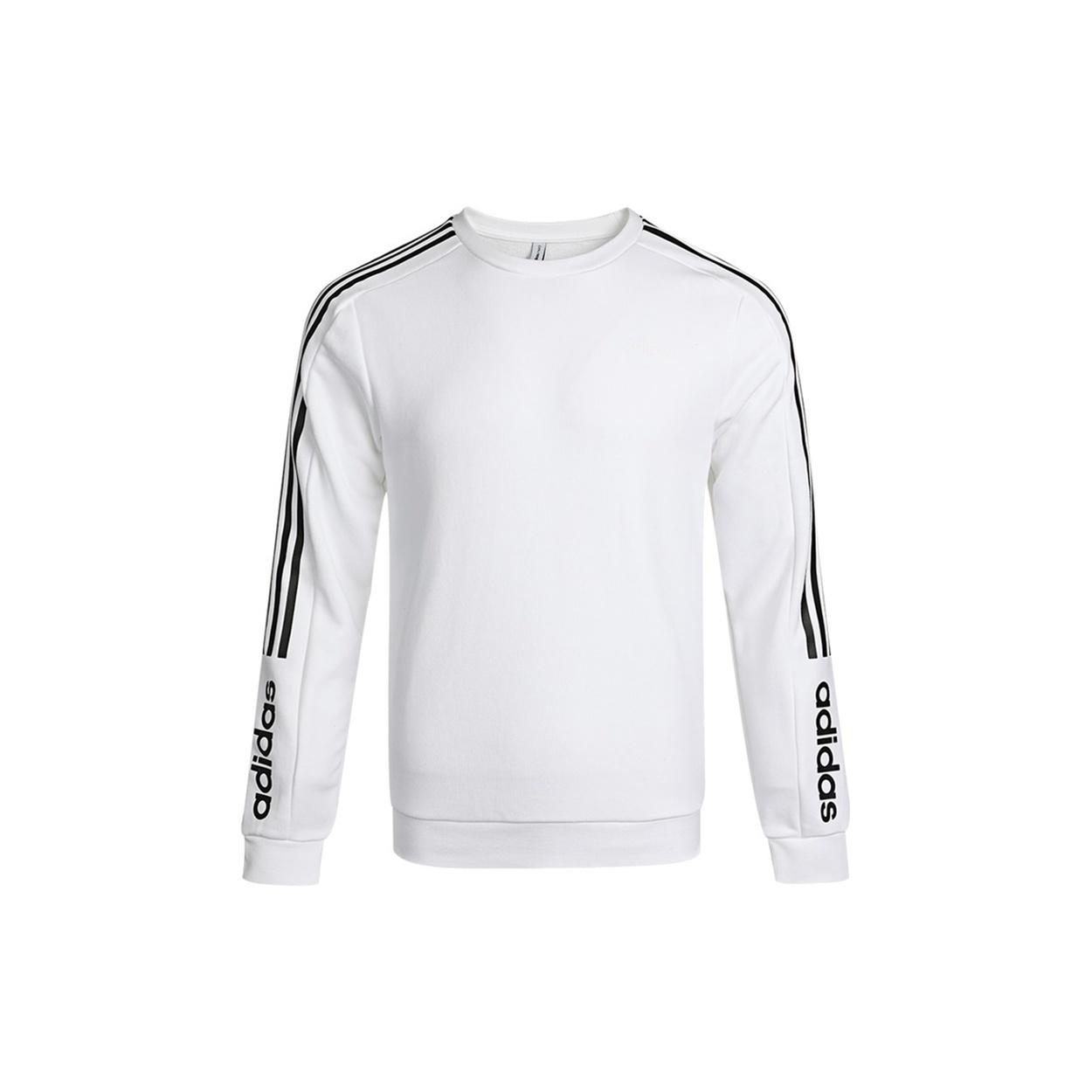 adidas neo M Basc Ss Logo Printing Round Neck Pullover White Men s H45561 XXL