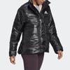 adidas Lockere Winddichte Warme Sport-Baumwolljacke mit Stehkragen für Damen Jacken Schwarz FT2549