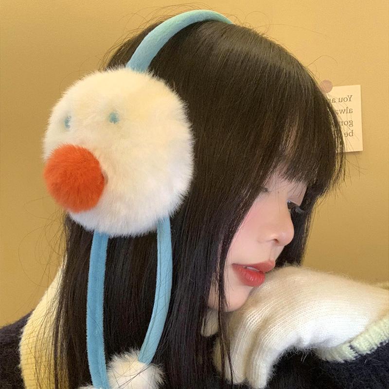 1Pc Snowman Earmuffs Plush Protection Ear Anti-Freezing Keep Warm Outdoor