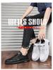 2025 Men's Summer Fashion Casual Non-Slip Leather Skate Shoes - Versatile and Wear-Resistant