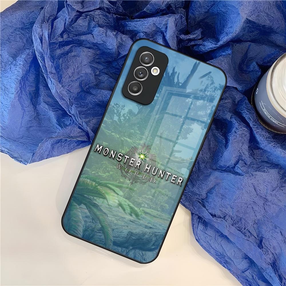 Custodia per Telefono Gioco Monster Hunter World per Samsung S25 S24 S30 S21 S23 S20 S22 Fe S10 E S9 Note 20 Pro Ultra Plus Cover in Vetro