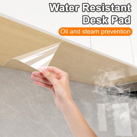 Clear Table Mat Non-Slip PVC Desk Protector Mat Heat Resistant Waterproof Oil Resistance Desk Mat for Vanity Coffee Table Kitchen Counter