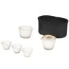 Wanqiantang Portable Ceramic Travel Tea Set with Easy Brew Pot