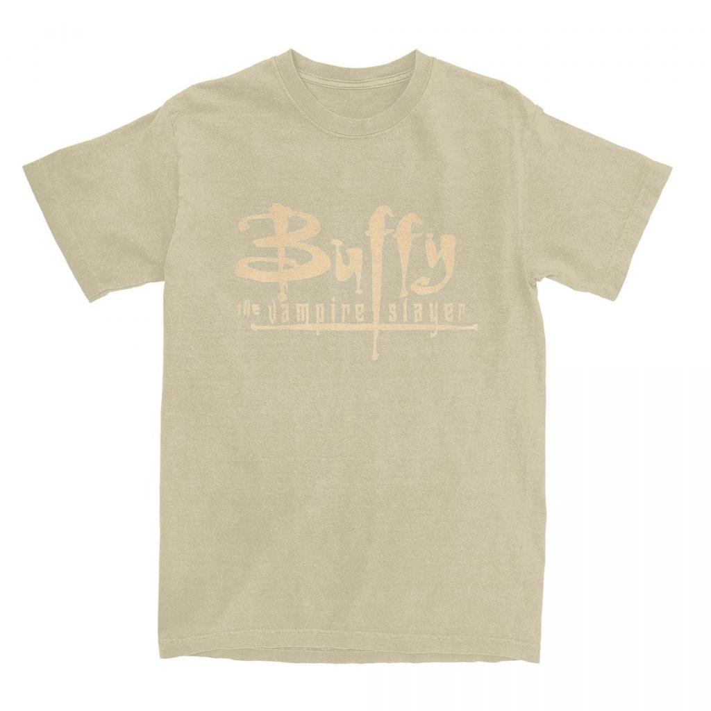 Creative Buffy The Vampires Slayer T-Shirt for Men O Neck Pure Cotton T Shirt TV Series Short Sleeve Tees 4XL 5XL Tops