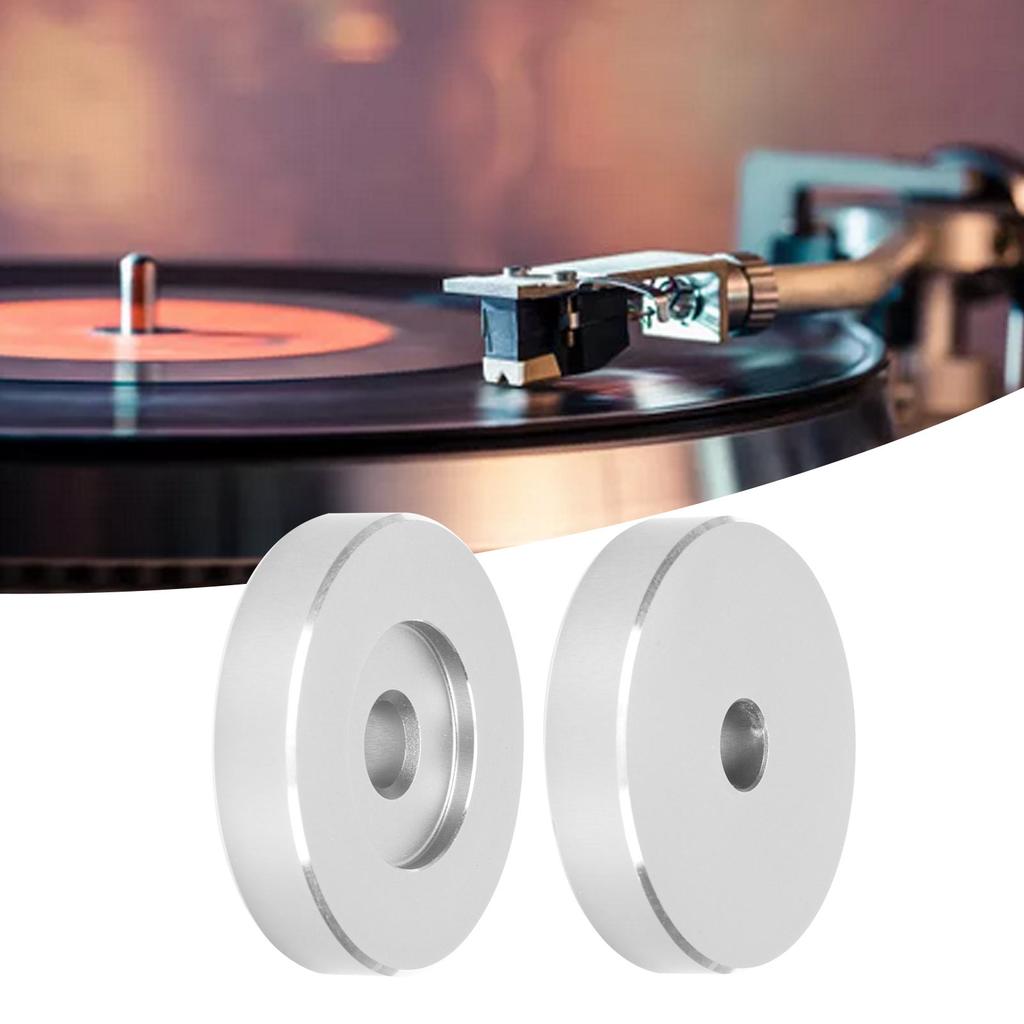 45 RPM Record Turntable Adapter Large Hole Conversion Sheet   Black Clamp Adapter for Most Big Hole Records