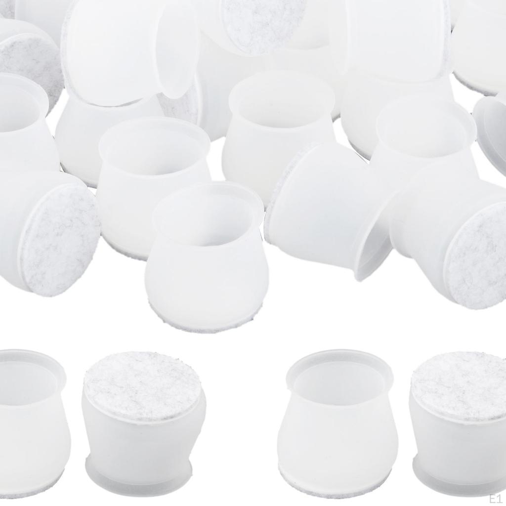 32 Caps Silicone Floor Protectors with Felt