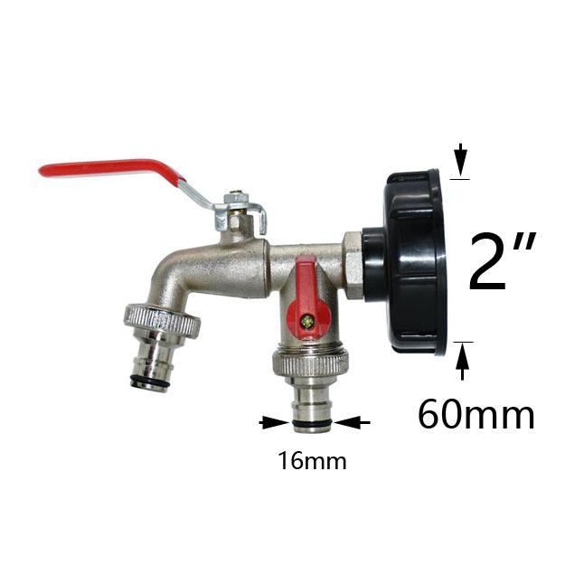 Farm IBC Tank Adapter 1/2" 3/4" 1" Thread Irrigation Valve Replacement Valve Garden Water Connectors Drain Couple