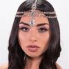 Cross-Border Hot Selling Water Drop Pendant Head Chain 2026 Lady Temperament Fashion Rhinestone Forehead Lace Hair Accessories