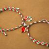 Christmas Magnetic Couple Colorful Christmas Bracelet Adjustable Creative Hand Rope Bell Ornament Female