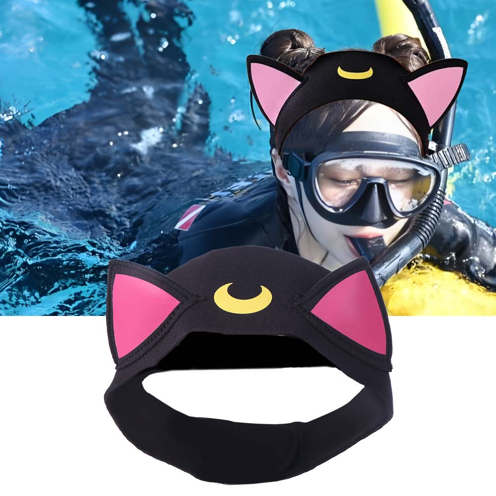 Wetsuit Hood Diving Headband Clear Vision Cat Ears Swimming Headband Outdoor Diving Hat  Beach