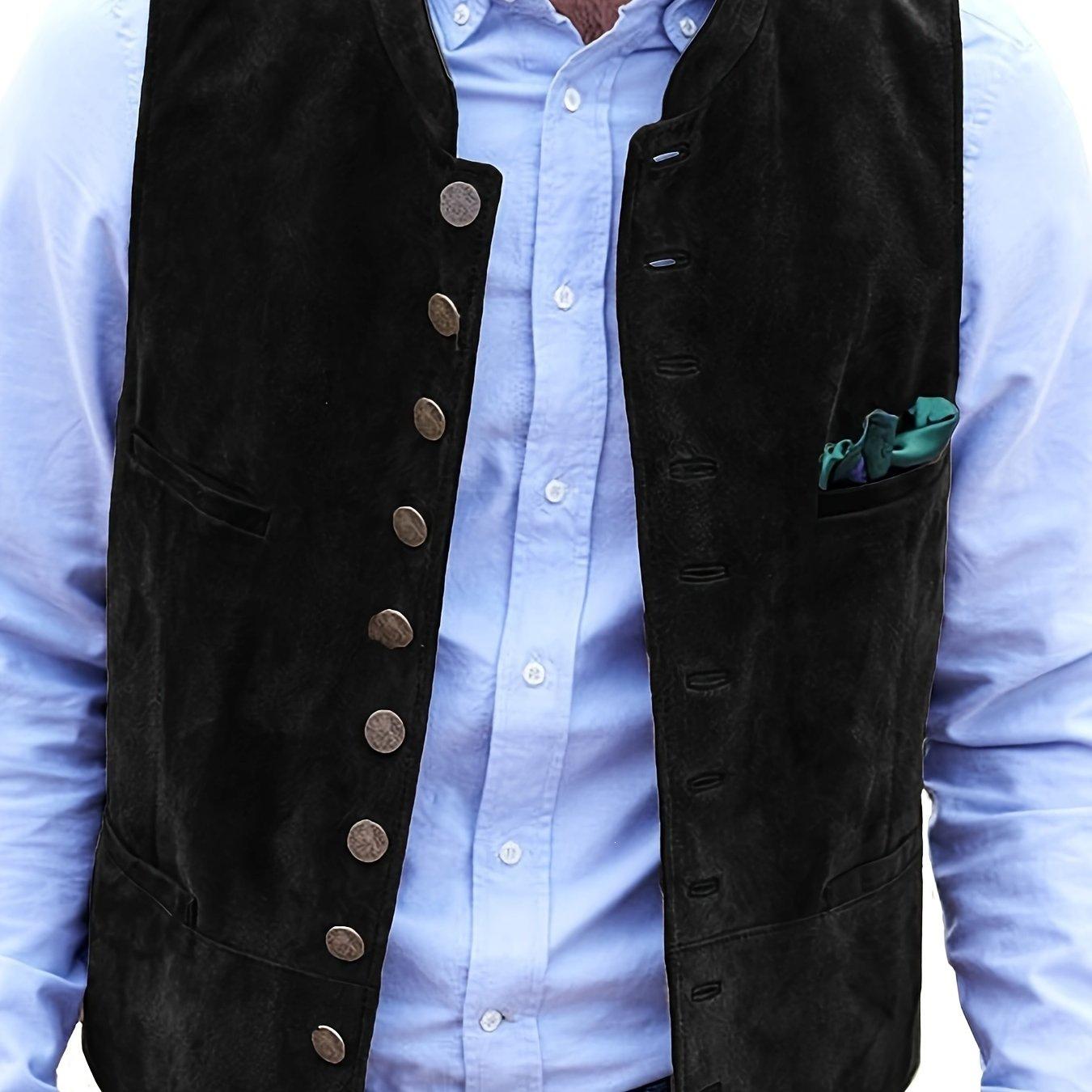 Men`s Retro Workwear Vest Dark Brown