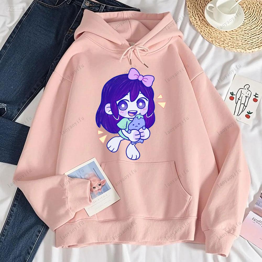 Omori Cute Hoodie Printed Sportswear Unique Hot Selling Autumn and Winter Pullover Cartoon Popular Men Pullover Street Fashion