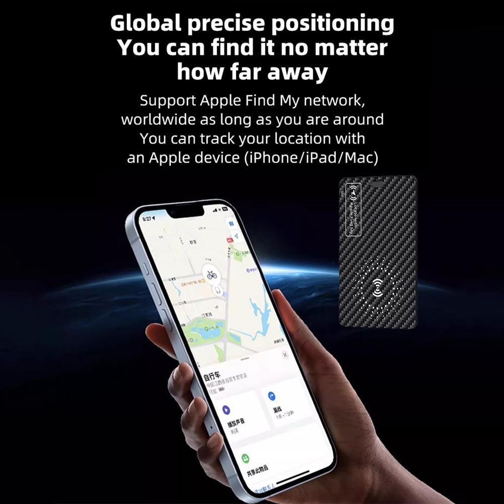 Ultra Slim Tracking Card Wireless Charging Works for Apple Find My IPX68 Waterproof Ultra Thin Tracker Keys Suitcase Bag Locator
