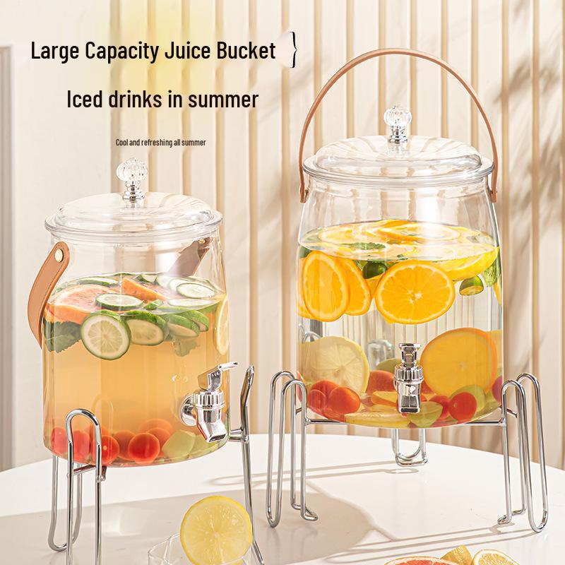Large Capacity Beverage Dispenser with Faucet for Tea, Juice, or Soda - New Spring Product.