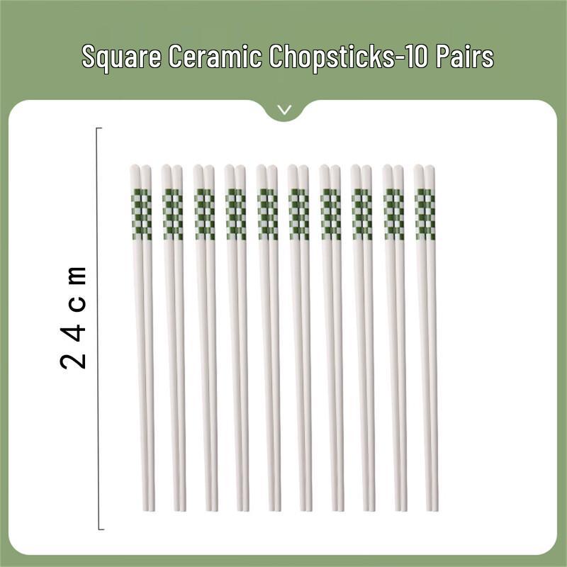 Haoya Jingdezhen Celadon Square Ceramic Chopsticks