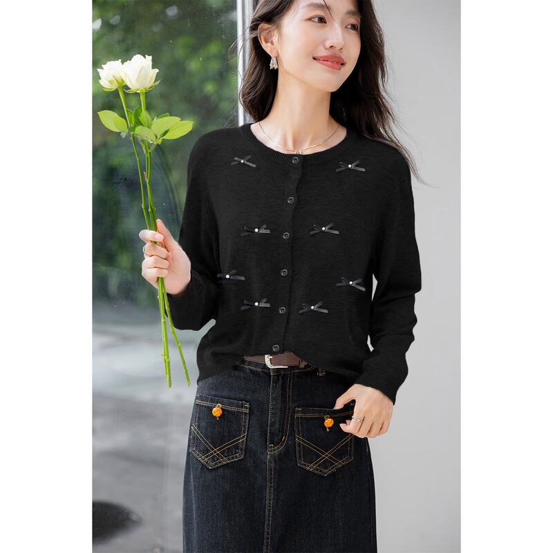 

Mokana Women s Bowknot Knit Cardigan One Size