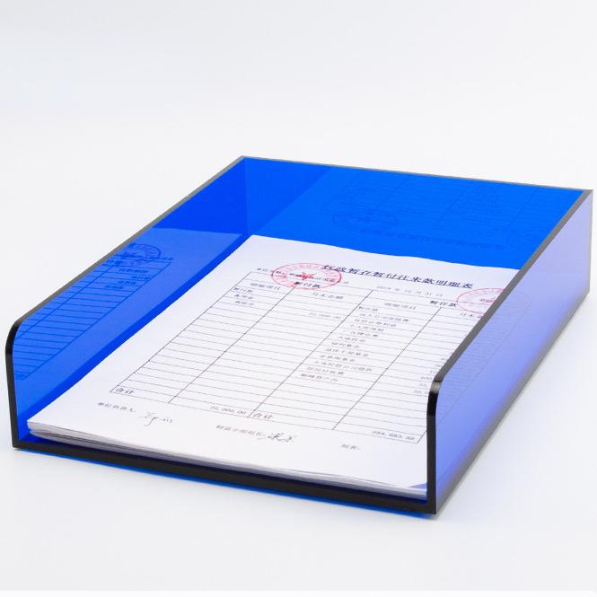 Color Desk Letter Tray A4/A5 Size Clear Acrylic Stackable Document Organizer Office Desktop File Paper Holder Book Storage Rack