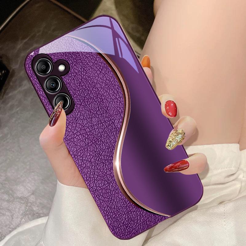 Gehärtetes Glas Handyhülle für Samsung Galaxy A14 4G 20 30 52 20S 21S 22 A25 32 33 34 42 50 51 53 54 70 71 5G Dermatoglyph