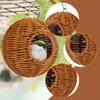Hanging Imitation Rattan Bird Nest Hammock Home Decor Gift Hand Woven Parrot House with Cushion for