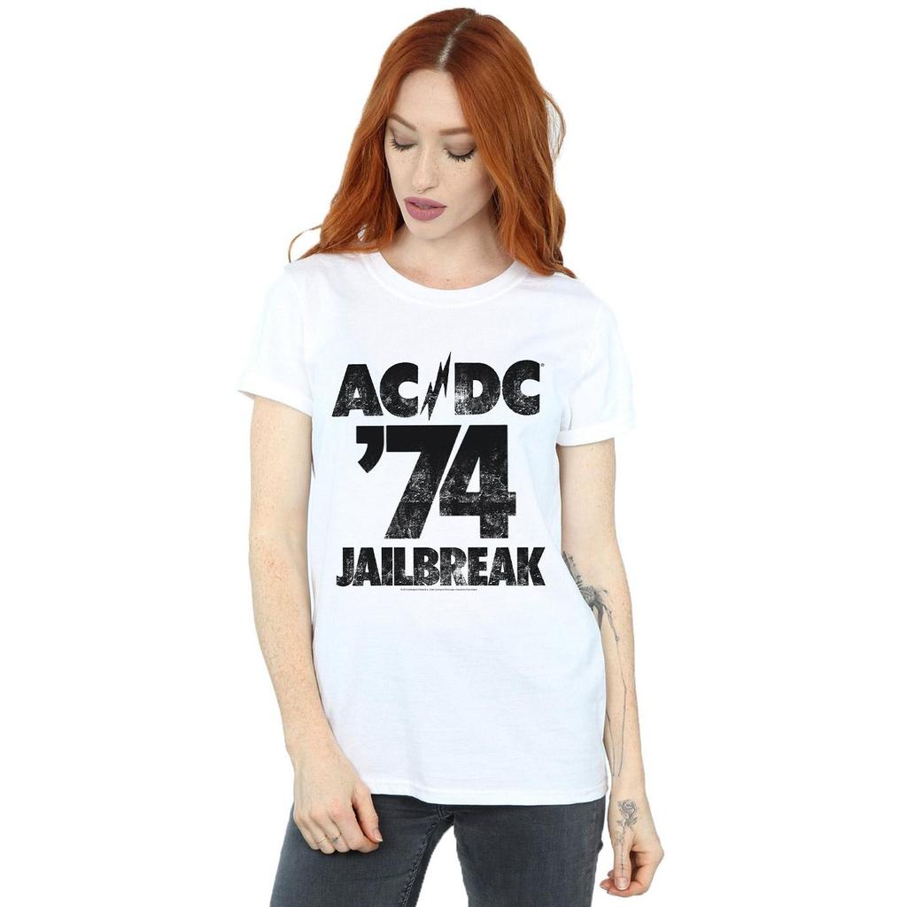 AC/DC Womens/Ladies Jailbreak 74 Cotton Boyfriend T-Shirt