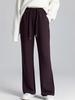 2025 Puyuan Autumn/Winter Merino Wool Blend Slimming Straight Leg Pants with Lace for Women