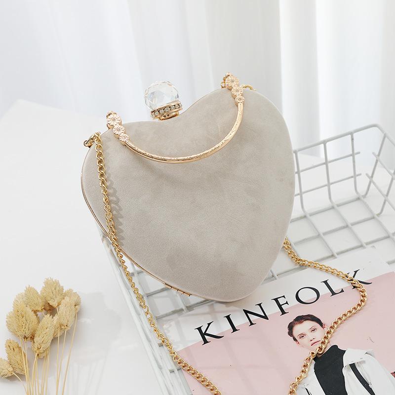 Bag Women's New Fashion Plush Heart-shaped Chain Small Bag Personalized Versatile Shoulder Messenger Bag