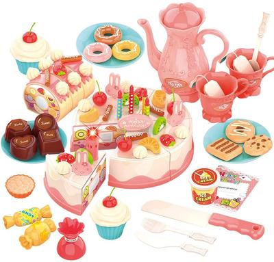 REMOKING Play House DIY Cake Pretend Lots of Light and Hand Fruit Educational Cutting Birthday Entrance 82 Piece Set Set, Toys, Girls, Boys, Set,