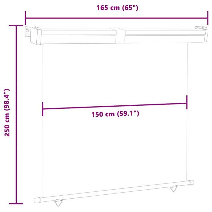 VidaXL Balcony Side Awning Sunshade Windbreak for Balcony Patio Terrace Outdoor UV and Water Resistant 48431