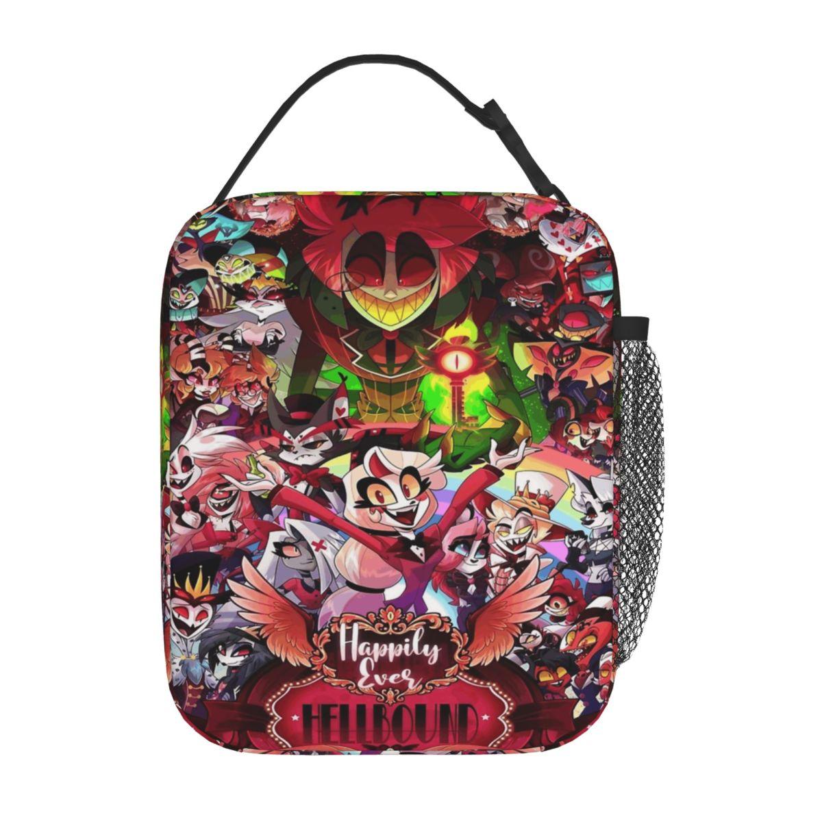 Helluva Cartoon Insulated Lunch Bags High Capacity Reusable Cooler Bag Tote Lunch Box School Travel Bento Pouch One Size