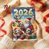 Adornos Colgantes Navideños Calendarios de Adviento de Dragón 2026, Calendario de Cuenta Regresiva de Navidad de 24 Días con Colección de Adornos, Adornos Acrílicos 2D,