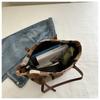 Tide tote bag women's new contrasting color striped shoulder bag large capacity fashion women's bag