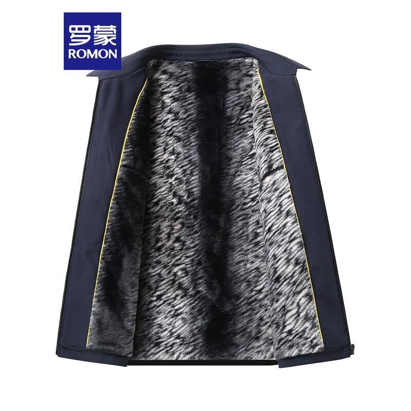 ROMON Men's Fleece-Lined Lapel Jacket