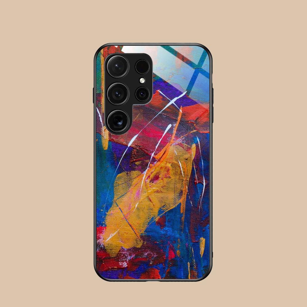 Abstract Oil Painting Phone Case for Samsung Galaxy S26 S25 S24 S23 S22 S21 S20 Note20 Plus FE Ultra Glass Protective Cover